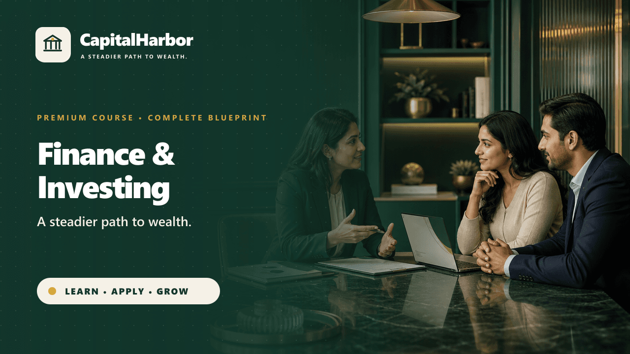 CapitalHarbor — Finance & Investing Library theme preview